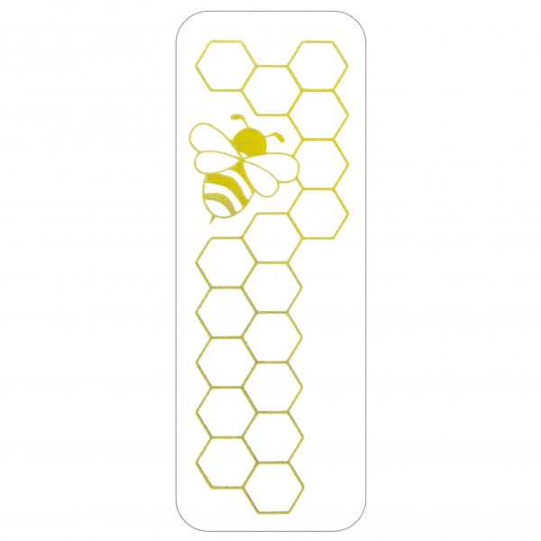 Verschluss Etiketten Honig-Glas gold Biene Wabe