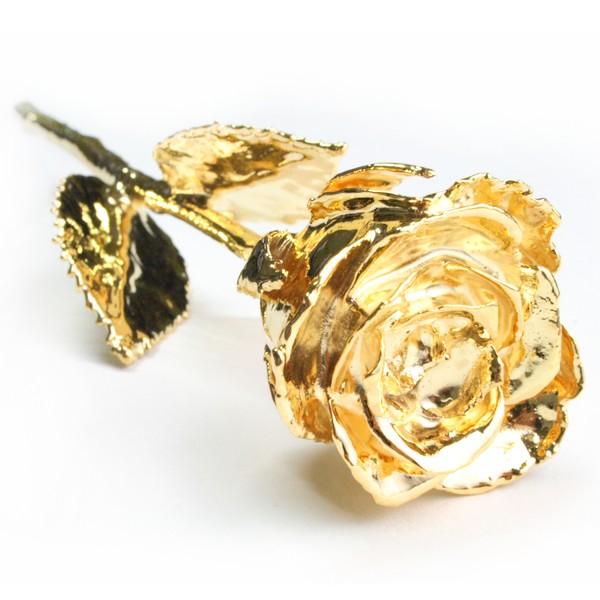 Echt goldene Rose | 24 Karat Feingold (999er Gold) | In edler