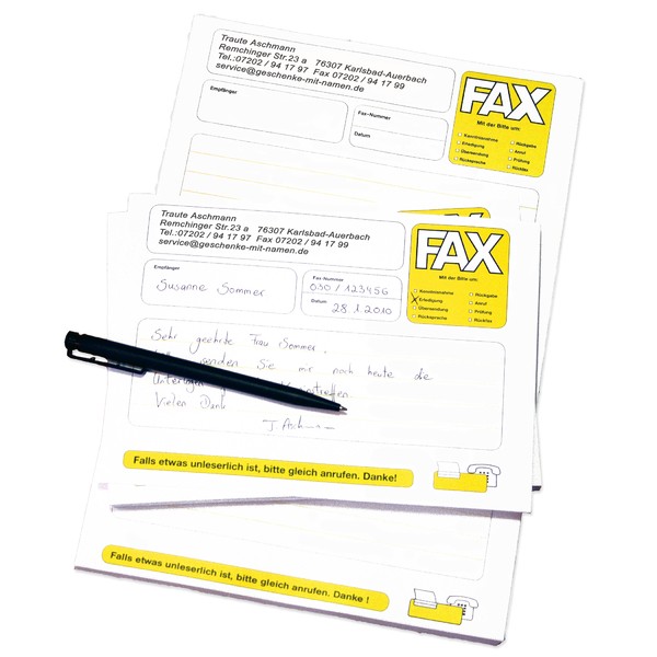 Faxvordrucke mit Adresse DIN A4 und DIN A5