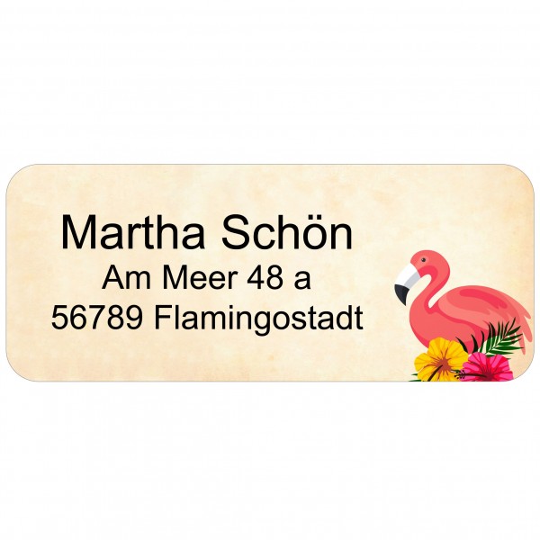 Adress-Etiketten Flamingo 160 Stück